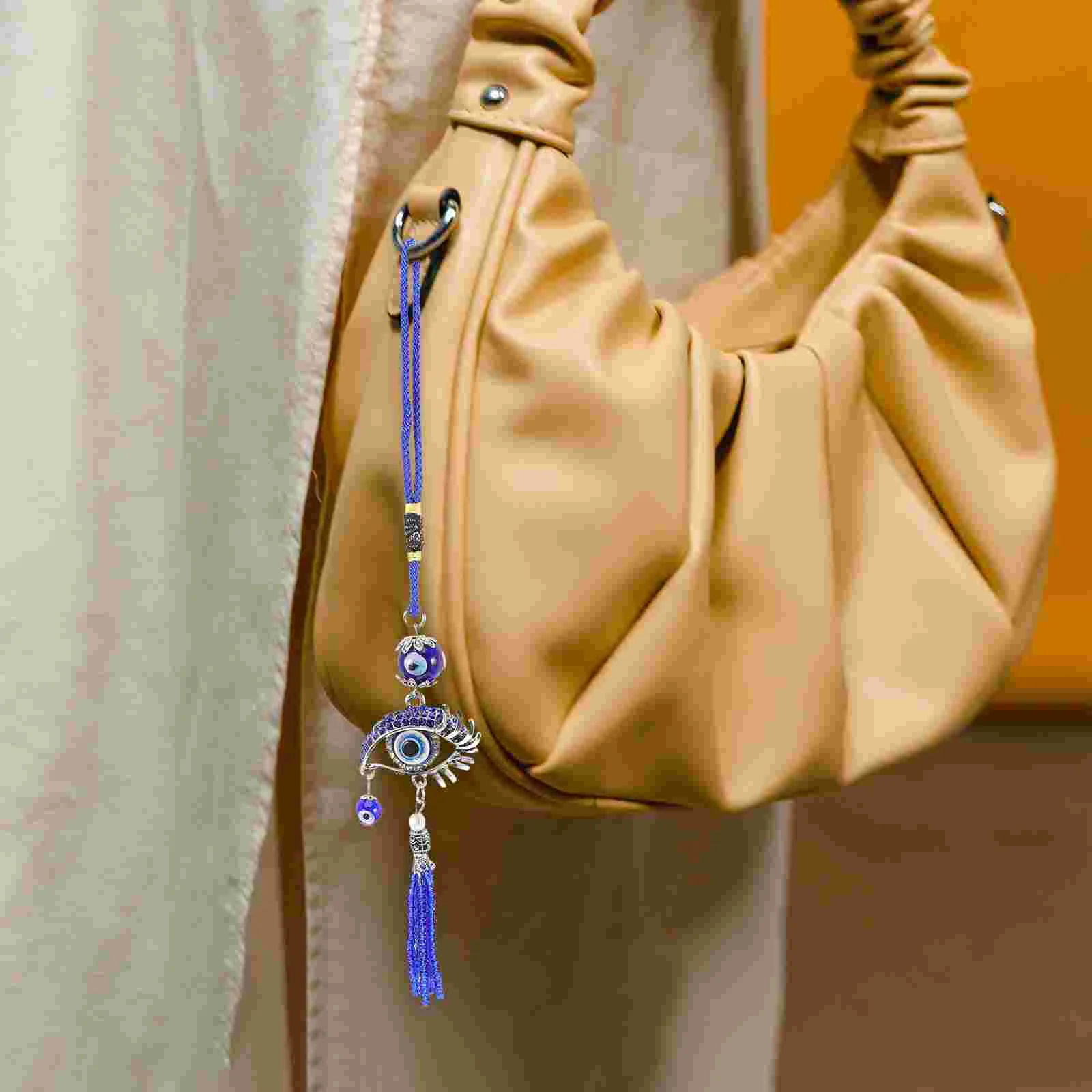 

2 Pcs Devil's Eye Pendant House Decorations Home Ornaments Bag Hanging Bags Alloy Backpack