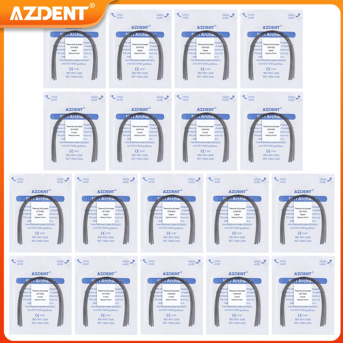 10PCS/Pack AZDENT Dental Orthodontic Heat Thermal Activated 