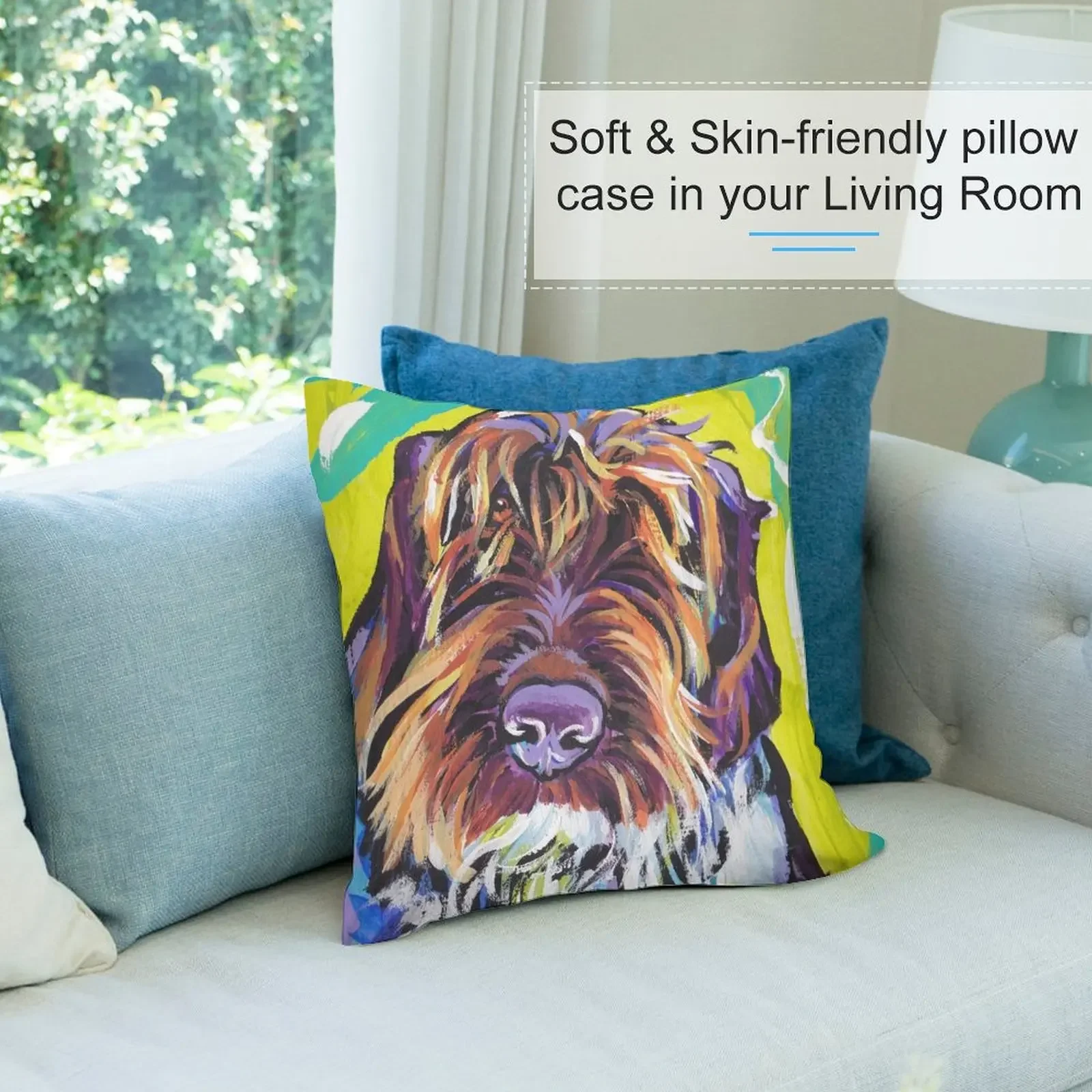 Spinone Italiano яркие красочные поп-собаки декоративная подушка декор для дома