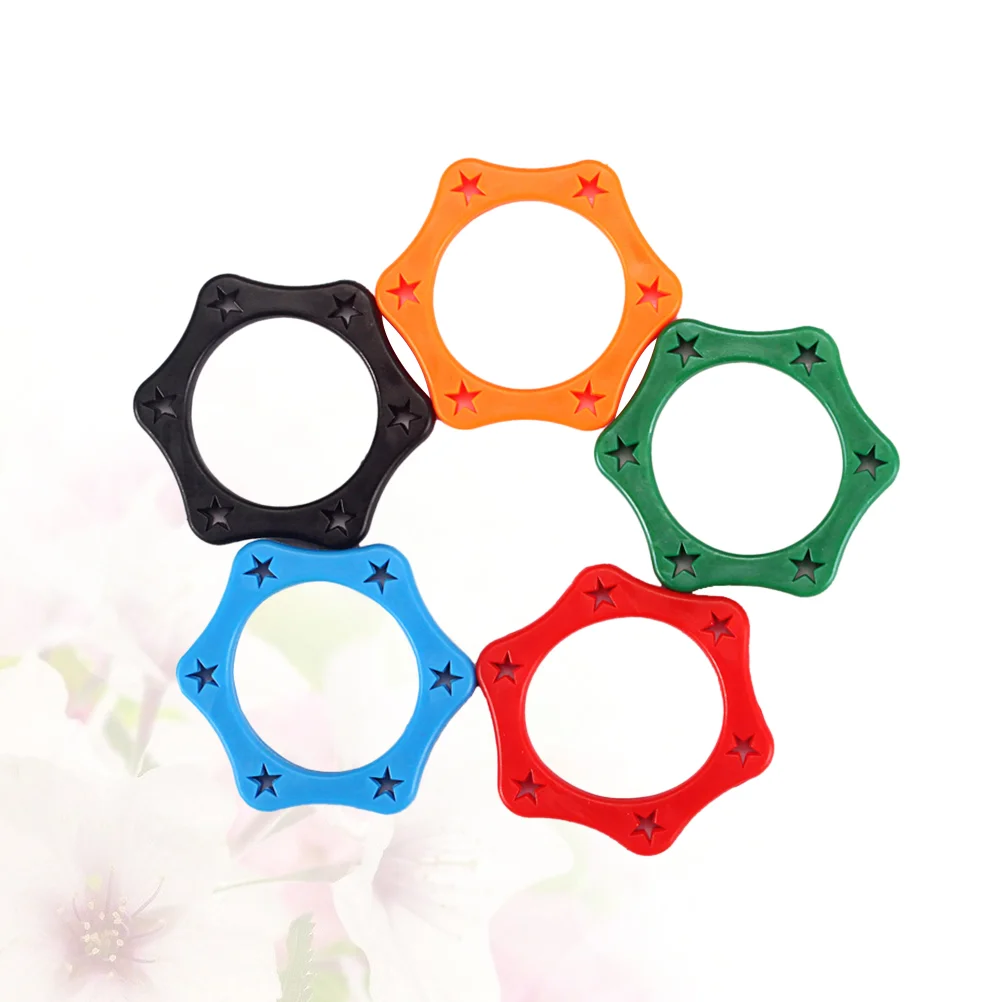 

5 Pcs Plastic Ring Microphone Skidproof Circle Handheld Anti Roller Accessories