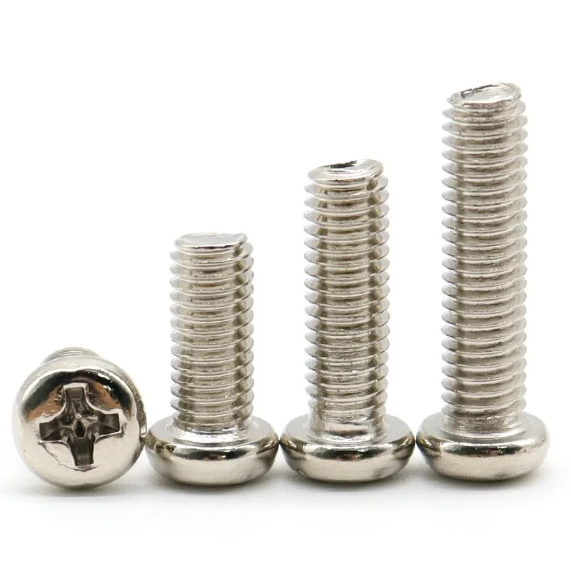 30-500 шт. M1 M1.2 M1.4 M1.6 M1.7 M2 M2.5 M3 M3.5 M4 M5 никелированный мини-крестообразный болт с