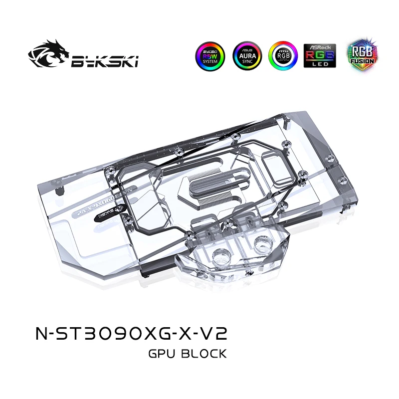 Фото Водяной блок Bykski для Zotac RTX3080 3090 X-GAMING OC/ZT-A30800D-10P ГП-карта Тринити/медный радиатор с полным покрытием/RGB №4