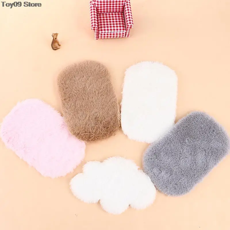 

2022 плюшевый коврик, Круглый, в форме облаков, миниатюрный, для кукольного дома, гостиной, мебели