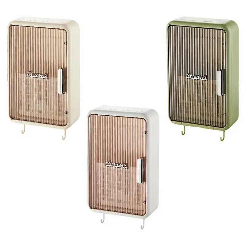 

Wall Utensil Holder 3 Divided Storage Space Tableware Keeping Box Display Dish Rack Portable Wall Mounted Indoor Storage Tools