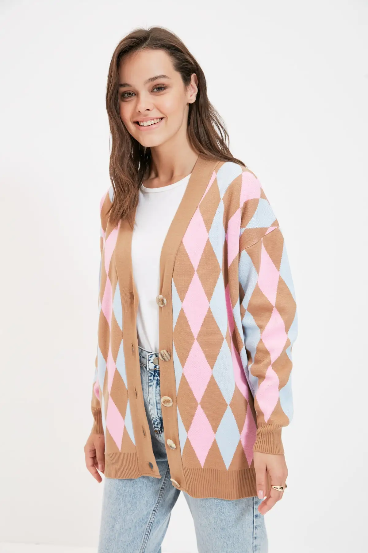 

Trendyol трикотажный кардиган TCTAW22TH0015
