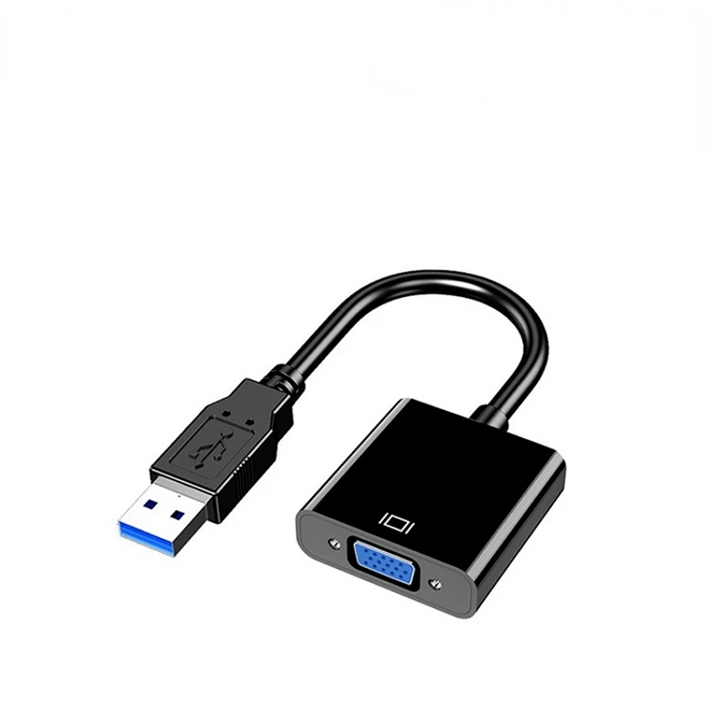 

Адаптер USB-VGA для подключения к компьютеру проектора дисплея Расширенный HD преобразователь Usb в Vga без привода