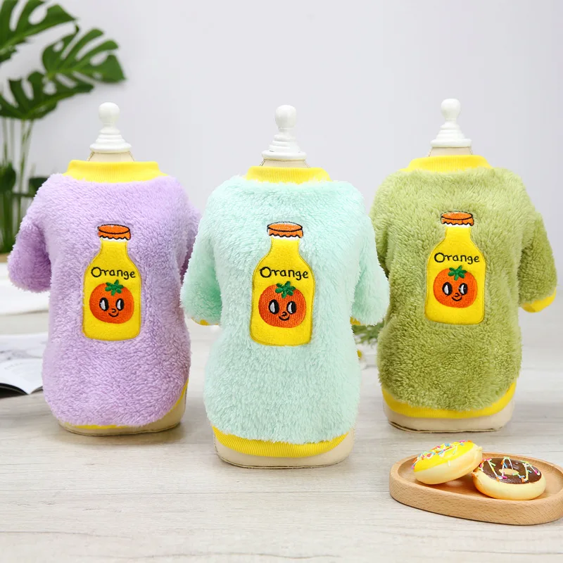 Pet Supplies Pet Dog Clothes Autumn and Winter Cat Teddy Schnauzer Small Dog Printed Wool Sweater