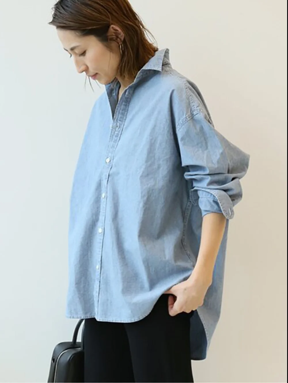 Оригинальные женские свободные рубашки универсальные с длинными рукавами