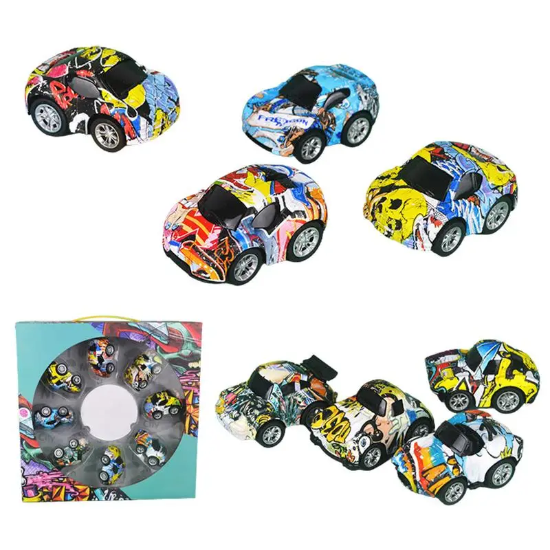 

Pullback Cars 8PCS Friction Powered Mini Toy Cars Push And Go Vehicle Gift For Boys And Girls Christmas Birthday Party Favors