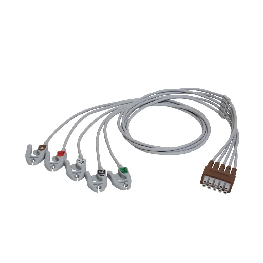 Для Vyaire GE Original Multi-Link ECG Leadwire Сменный комплект 5-свинцовый захват AHA 74 см29 дюйма REF: 414556 -001 (art.: 3920cb92d4336) - 3920cb92d4336