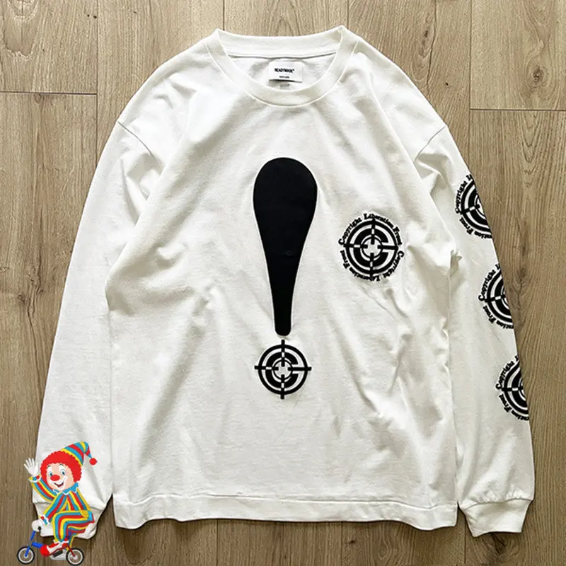 

READYMADE Men Women Sweatshirts 3D Foam Exclamation Mark LOGO Print Long Sleeved T-shirt