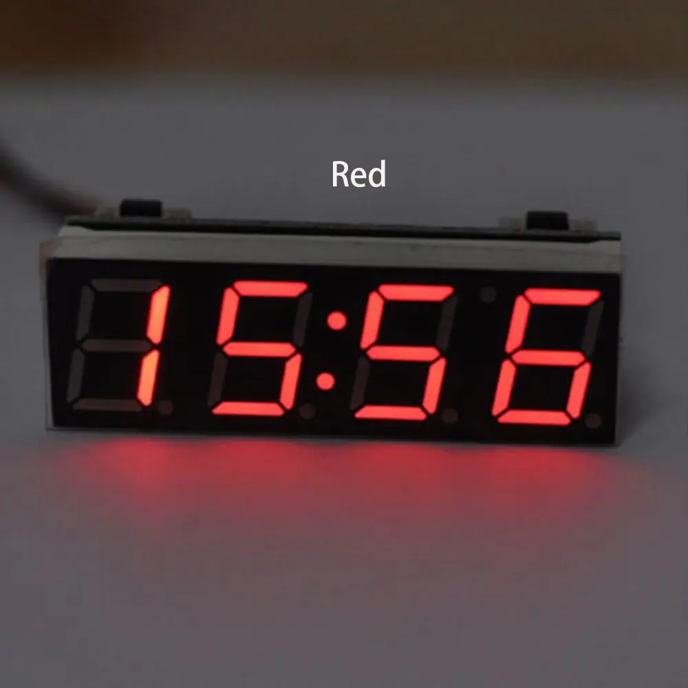 

Вольтметр для мотоцикла, светодиодный дисплей, термометр, автомобильные электрические часы