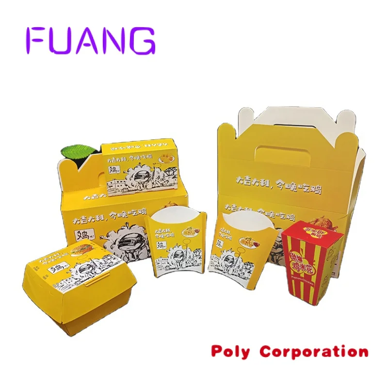 Custom Printed Recycled Containers Take Away Food Burger Hamburger Box Packaging Sushi Cake Cookie Cheesecake Paper Boxes