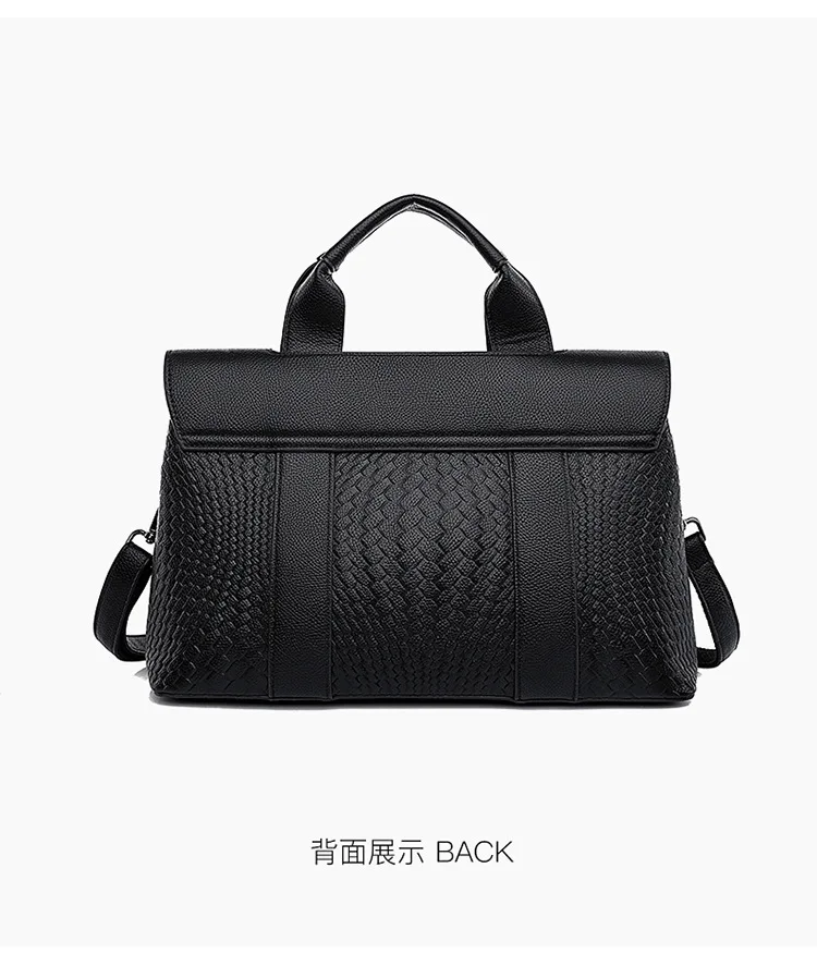 New PU Leather Briefcase Women Embossed Handbags Large Capacity Ladies Fashion  Shoulder Messenger Bags Portable
