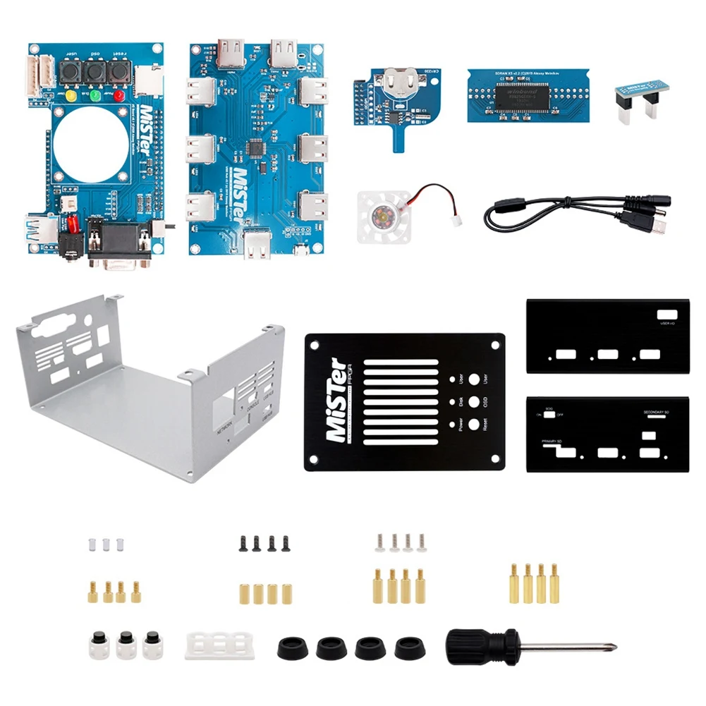 

DIY Metal Shell Kit with 32MB Ordinary Fan Suitable for Mister FPGA Kit for I/O DE10-Nano Motherboard