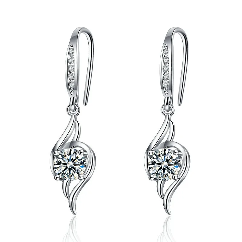 

Simple Luxury AAA CZ Graceful Heart Earrings Girl Cocktail Party Earrings Shine Cubic Zirconia Fashion Women Jewelry Wholesale