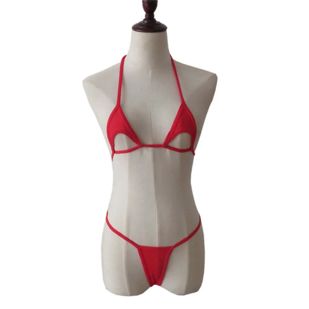 

bikini Sexy Solid color Sling Hollow Lotion Thong Japanese girl Beach spa swimwear women swimsuit biquini bikinis monokini