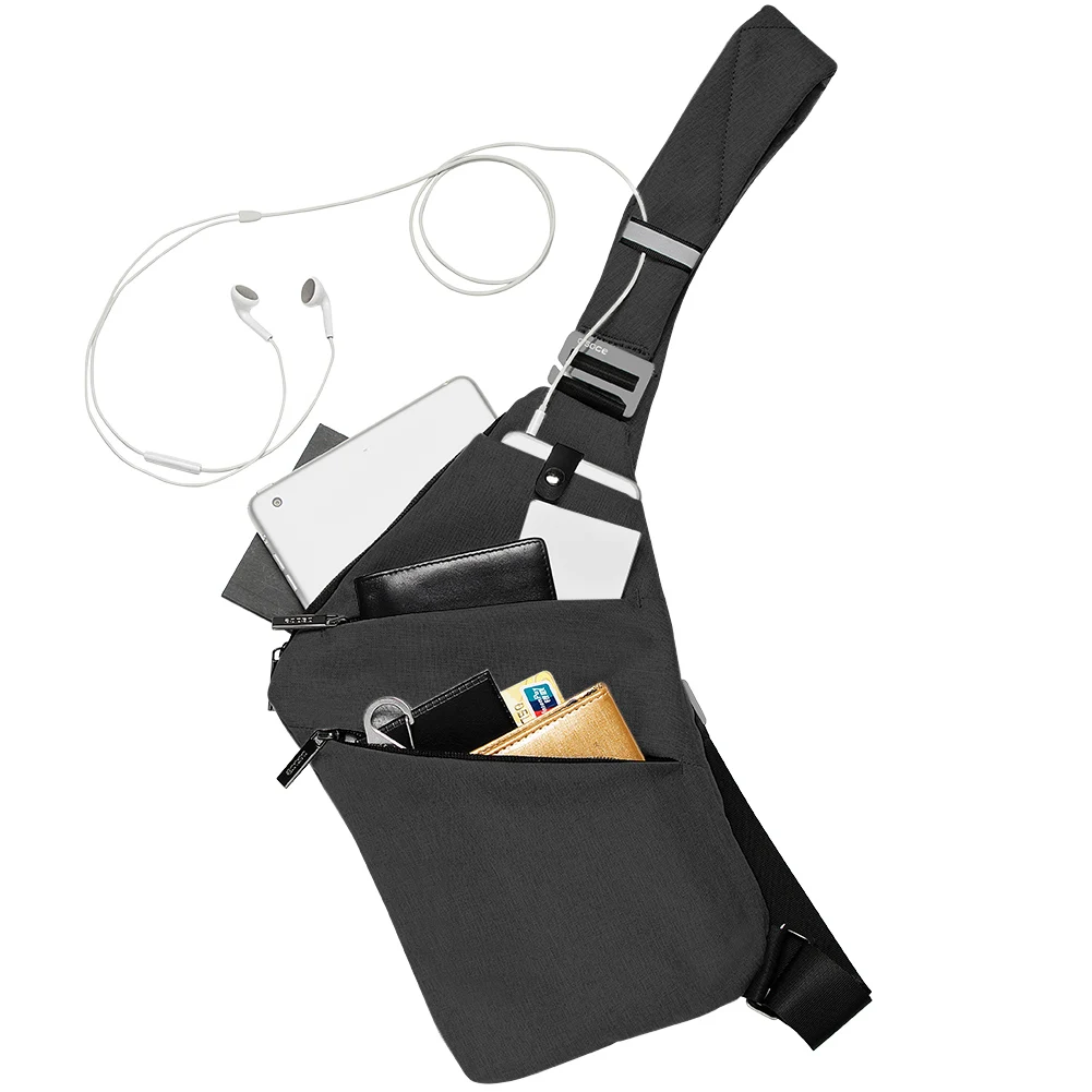 

Male Sling Bag Chest On Shoulder Multifunction Messenger Crossbody Pack Bag Bag Travel Fashion Men Bag Shoulder Pack For