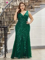 plus size elegant womens dresses long sleeveless v neck appliques floor length gown 2022 ever pretty of lace prom women dress