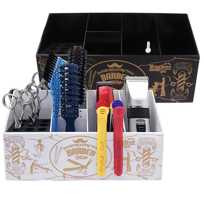 

Hairdressing Scissors Holder Stand Shears Comb Hair Clips Storage Box Salon Organizer Rack Barbershop Tool