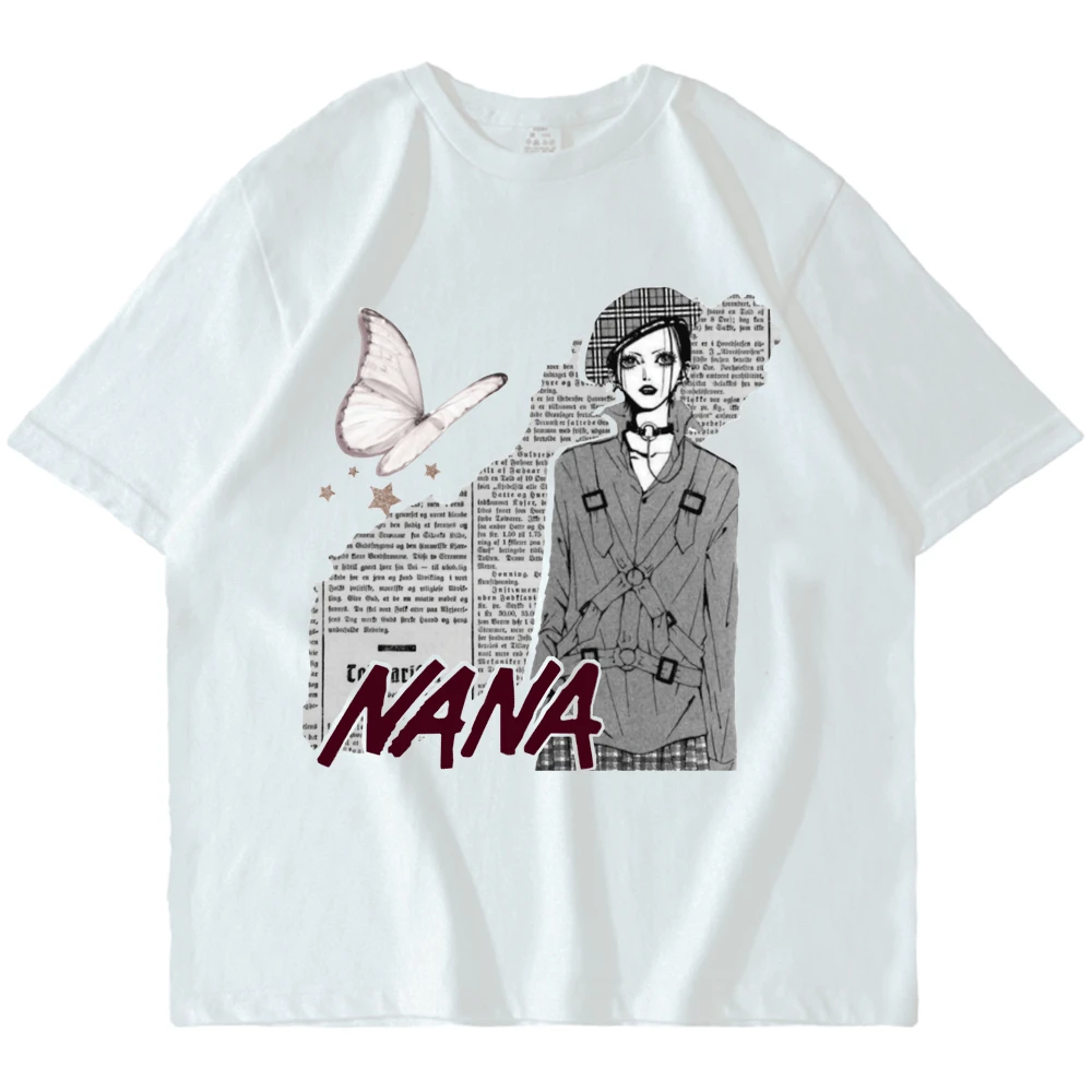 

Anime Nana Osaki T Shirt Men Women Summer 100% Cotton Tee Shirt Short Sleeve Leisure Ai Yazawa Manga T-shirt Unisex Clothing