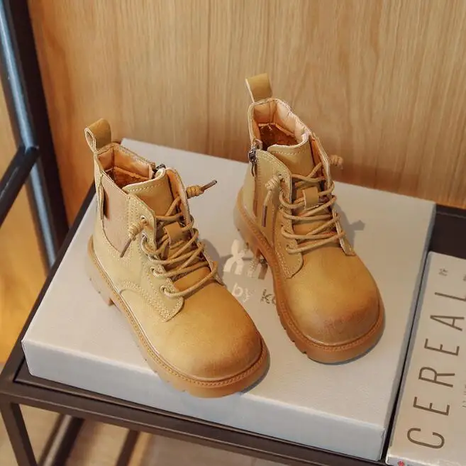 

Girls Winter Snow Boots Kids Leather Shoes Toddler Boys Fashion Boots Chelsea Elegant Platform Kids Sport Shoes for Girl Rubber