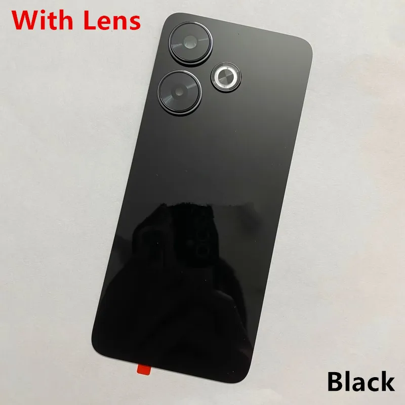 Фото Задняя крышка аккумулятора Redmi 13 для Xiaomi Redmi 13 4G, задний чехол, замена запасных частей для ремонта + объектив камеры №2