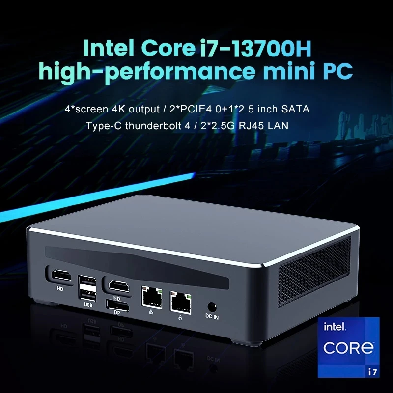 

Topton 13th Gen Mini Gaming PC i9 13900H i7 13700H Intel Thunderbolt 4 DDR5 DDR4 PCIE4.0 Gamer Computer 2*2.5G LAN 4*4K WiFi6