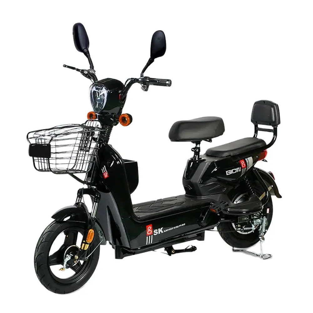 

14 Inch Electric Bike Electric Pedal Bicycle High Carbon Steel Frame Large Capacity Lithium Battery Comfortable Saddle Safety
