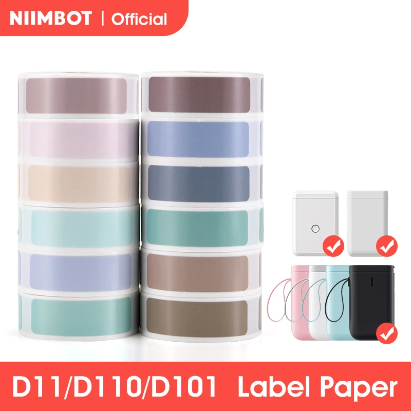 

Niimbot D11 D110 D101 Label Maker Sticker Replacement Transparent Colorful White Label Tape Print Waterproof Tearproof Paper