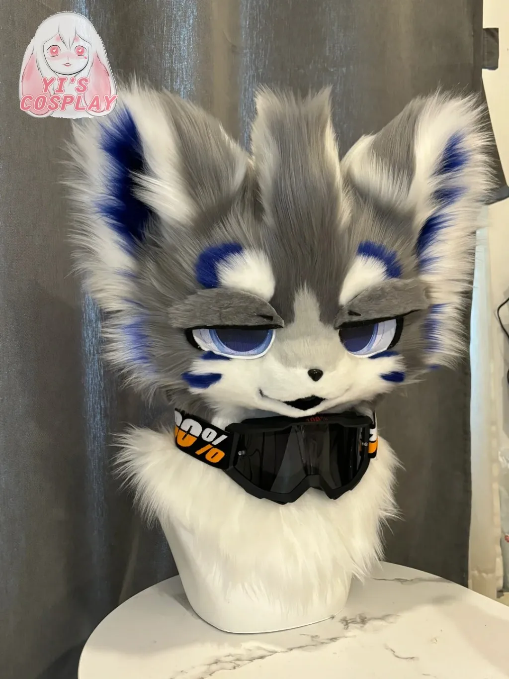 Yis косплей на заказ пушистая голова кигуруми Kemono Fursuit гарнитуры ручной работы Beast