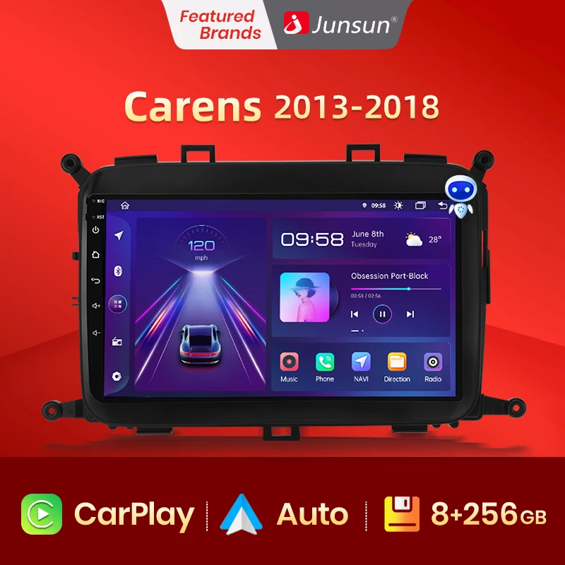 Автомагнитола Junsun V1pro мультимедийный проигрыватель на Android 4G с ИИ-голосом для Kia