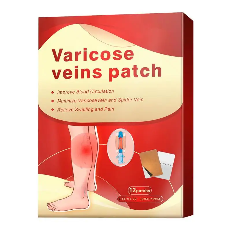 

Spider Vein Patches For Legs 12Pcs Varicose Vein Fading Paste Spider Vein Treat Strengthens Capillary Health Improves