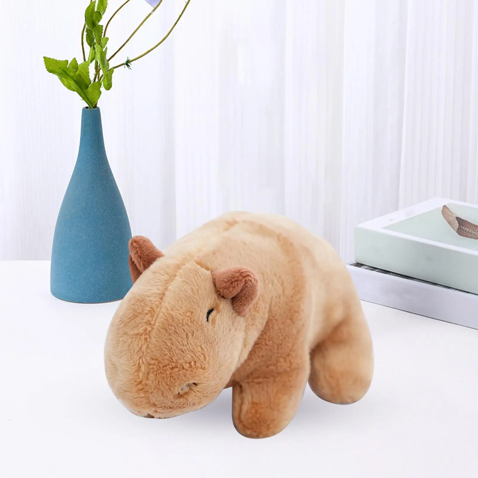 

Snuggling Capybara Plush Toy Soft Plush Figure Toy Soft Plush Pillow Cuddly Stuffed Animal Capybara Cute for Home Decor Toddlers