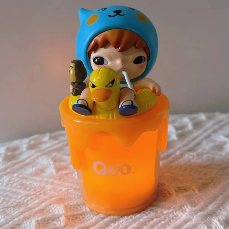 Фото POP MART Hirono X Qoo Blush After Drinking Series: Светящаяся настольная фигурка-сюрприз (коллекционная игрушка, подарок) №4
