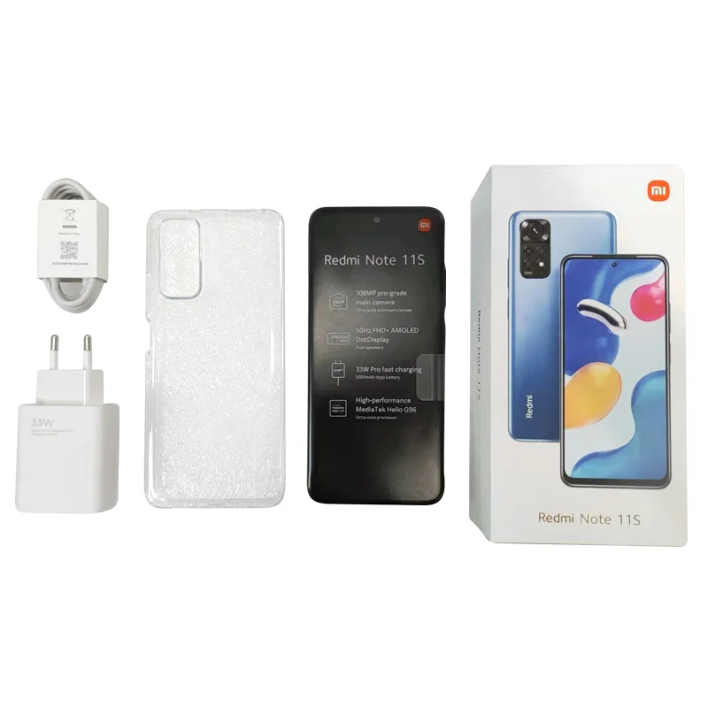 Global Version Xiaomi Redmi Note 11S 108MP Quad Cameras 33W Pro Fast Charging 90Hz FHD+ AMOLED 5000mAh 11 S Cellphone 64GB/128GB