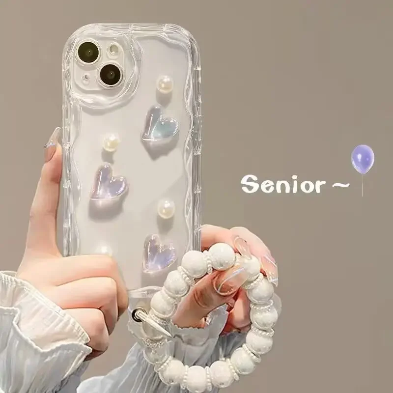 Чехол для телефона с жемчужной цепочкой OPPO A3 Pro A60 A17 A36 A52 A53 A32 A3X A15 A35 A16 A57 A31 A5 A9 2020 A3S