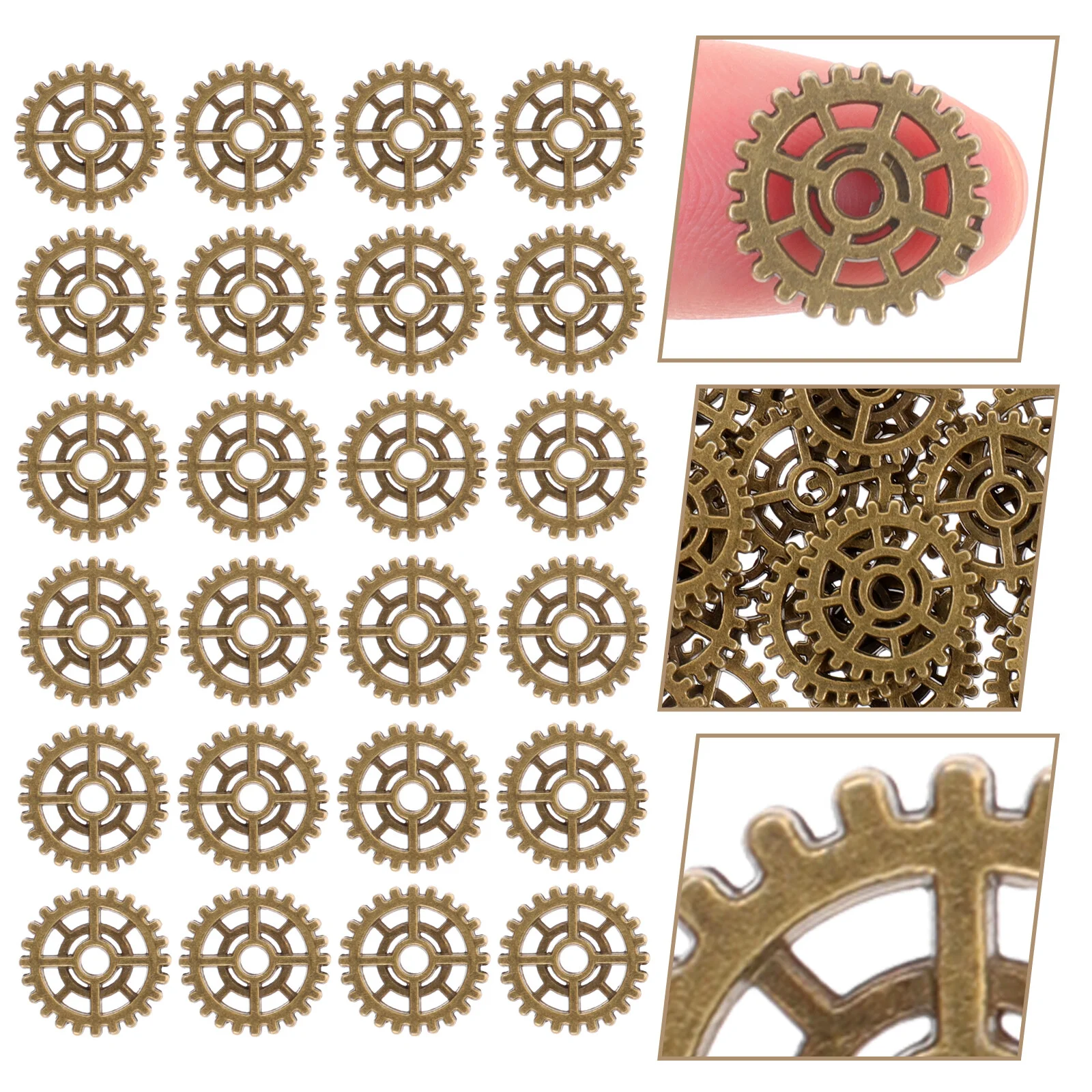 

50 Pcs Amulet Vintage Wheel Gears Cog Charms Steampunk Accessories Craft Necklace Bracelet DIY Alloy Wheels Crafts