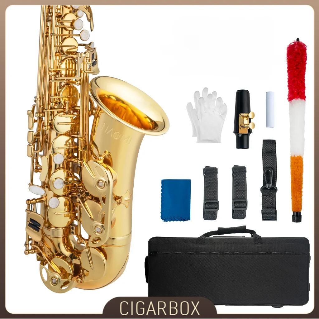 Саксофон Alto Eb Tune латунный золотой лак саксофон с футляром мундштук 2 5 трости для
