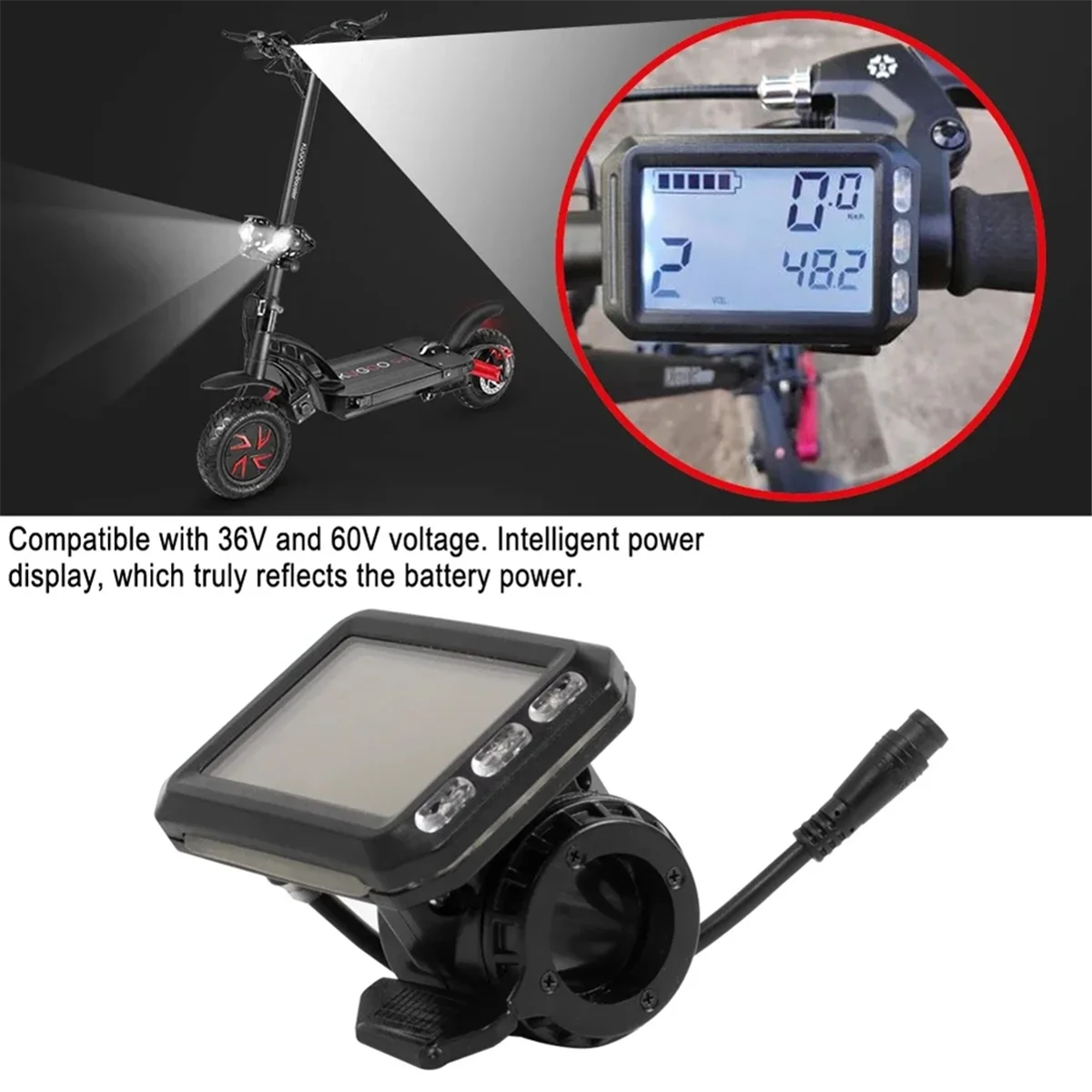 Электрический скутер ЖК-дисплей 36 В-60 В панель дисплея приборная для Kwheel S12 Kugoo G