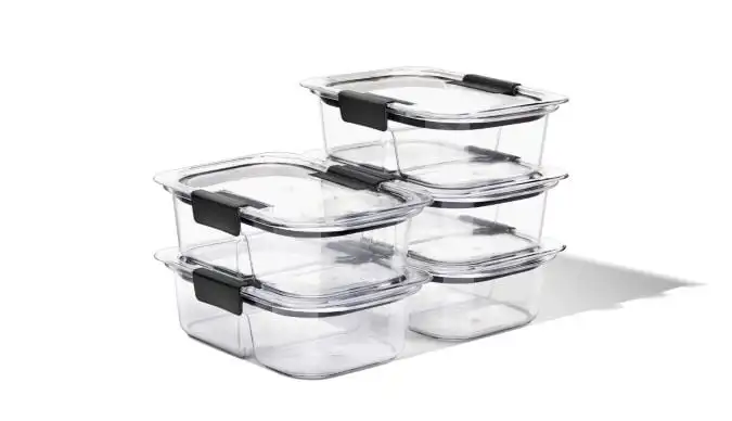 

10 Piece 2 Compartment Meal Prep Food Storage Containers, 2.85 Cup Sauce dish Green dishes Modern plates Restaurant plates Resta