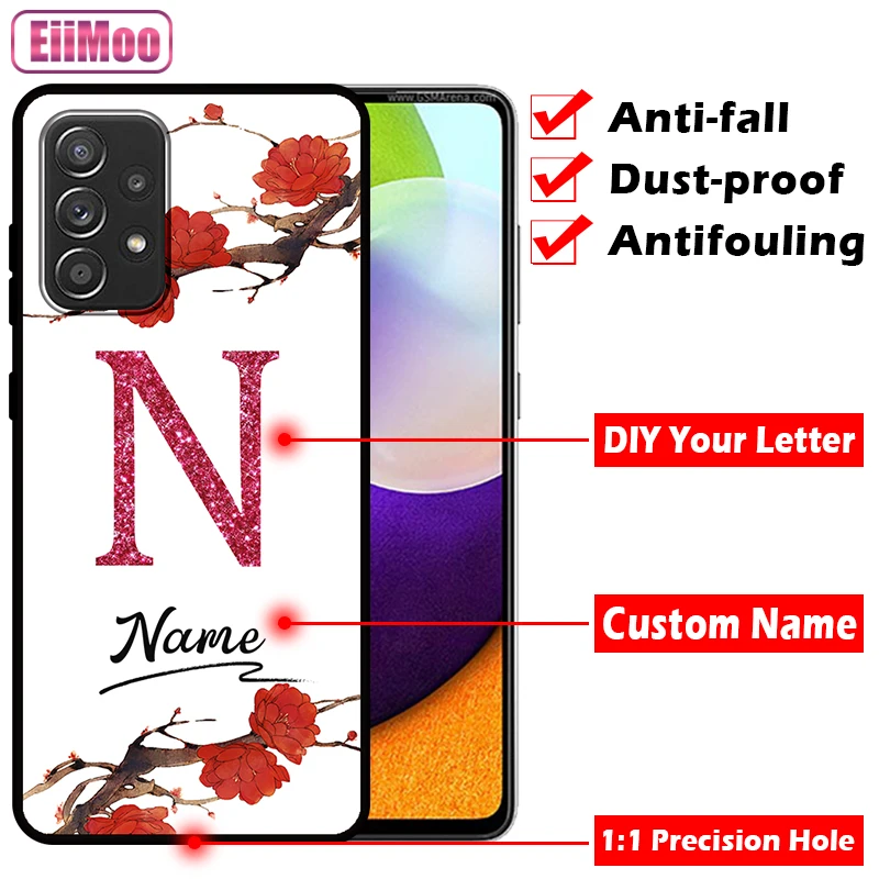 EiiMoo чехол с именем на заказ для Samsung Galaxy A01 A21 A41 A51 A71 A81 A91 M11 A10 A20 S A70 E A11 A12 A42 A23 A3 A03 A02