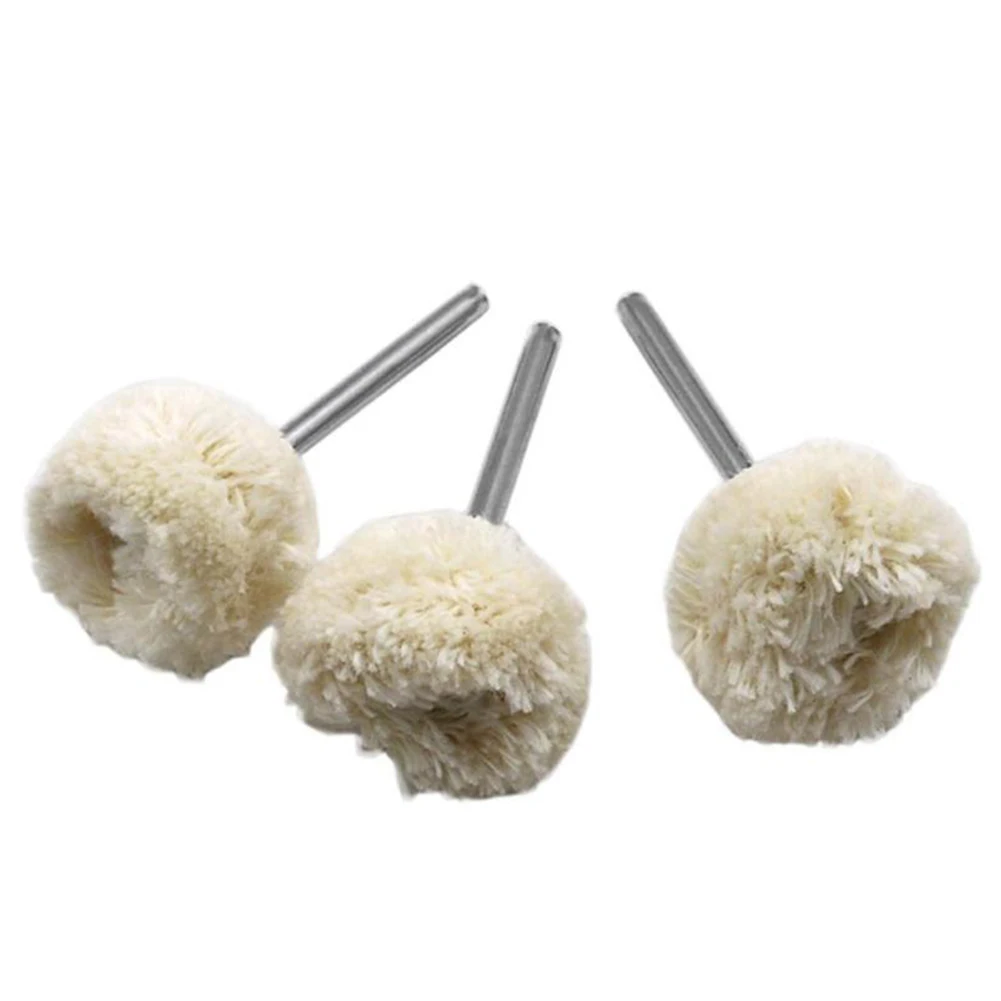 

5pcs 3mm Shank Wool Polishing Brush Abrasive Grinding Buffing Wheel Grinder Head For Metal Jade Gem Rotary Tools Accessories