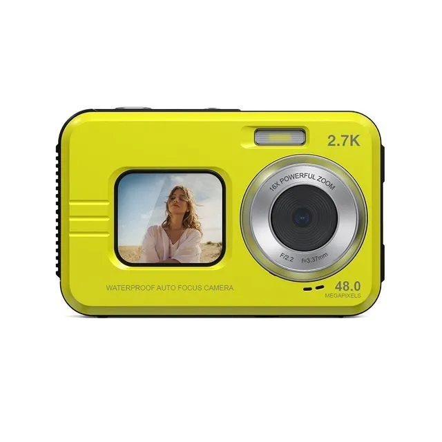 

2023 New 48 Million High-Definition Dual Screen Waterproof Camera Outdoor Anti Shake Digital Camera Student Waterproof Camera