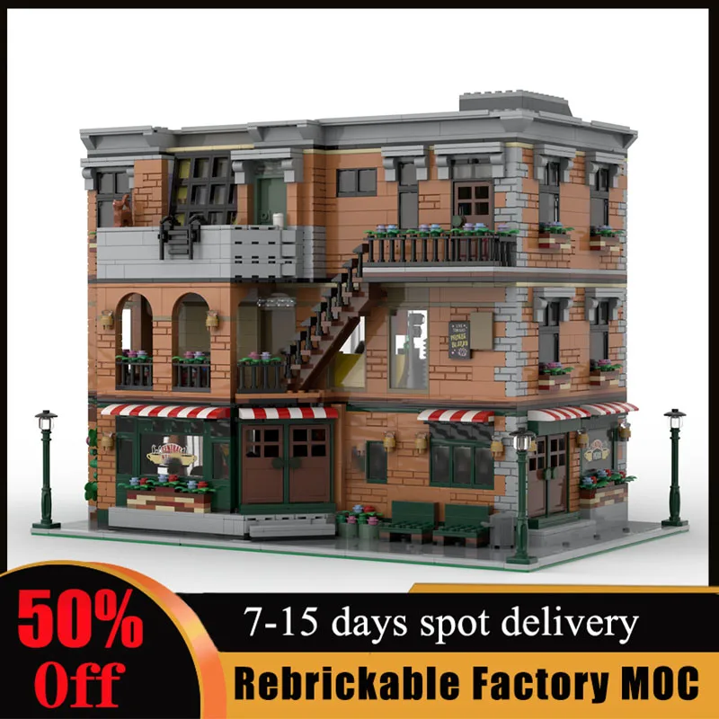 

4651pcs Central Perked Friends Apartment Theory Building Blocks MOC Customized Street View Bricks Ideas Model DIY Kids Toy Gift