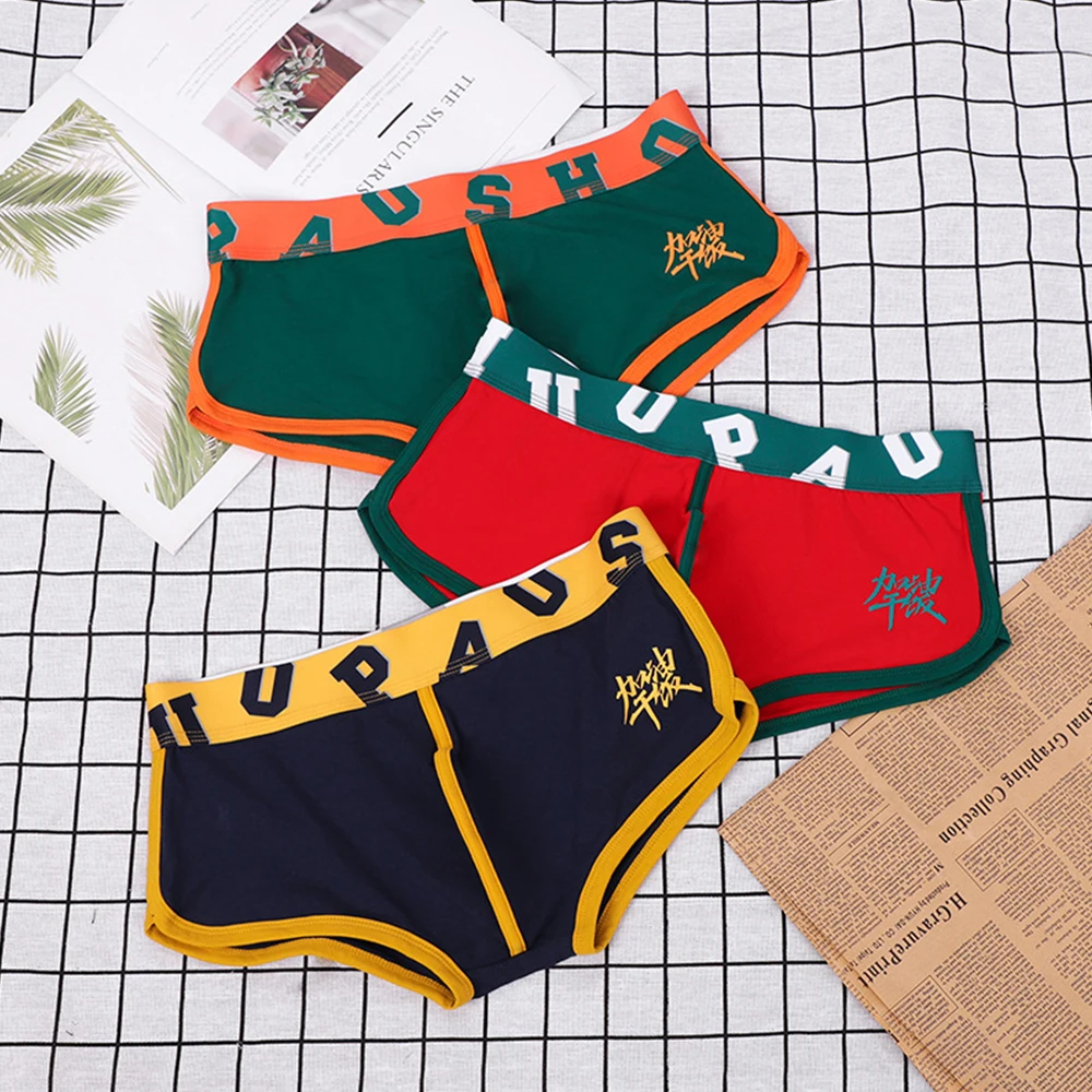 

Underpants Man Cotton Men's Boxers U Pouch Bulge Underwear Men Boxer Shorts High Quality Boxerhomme Letters Panties For Intimate