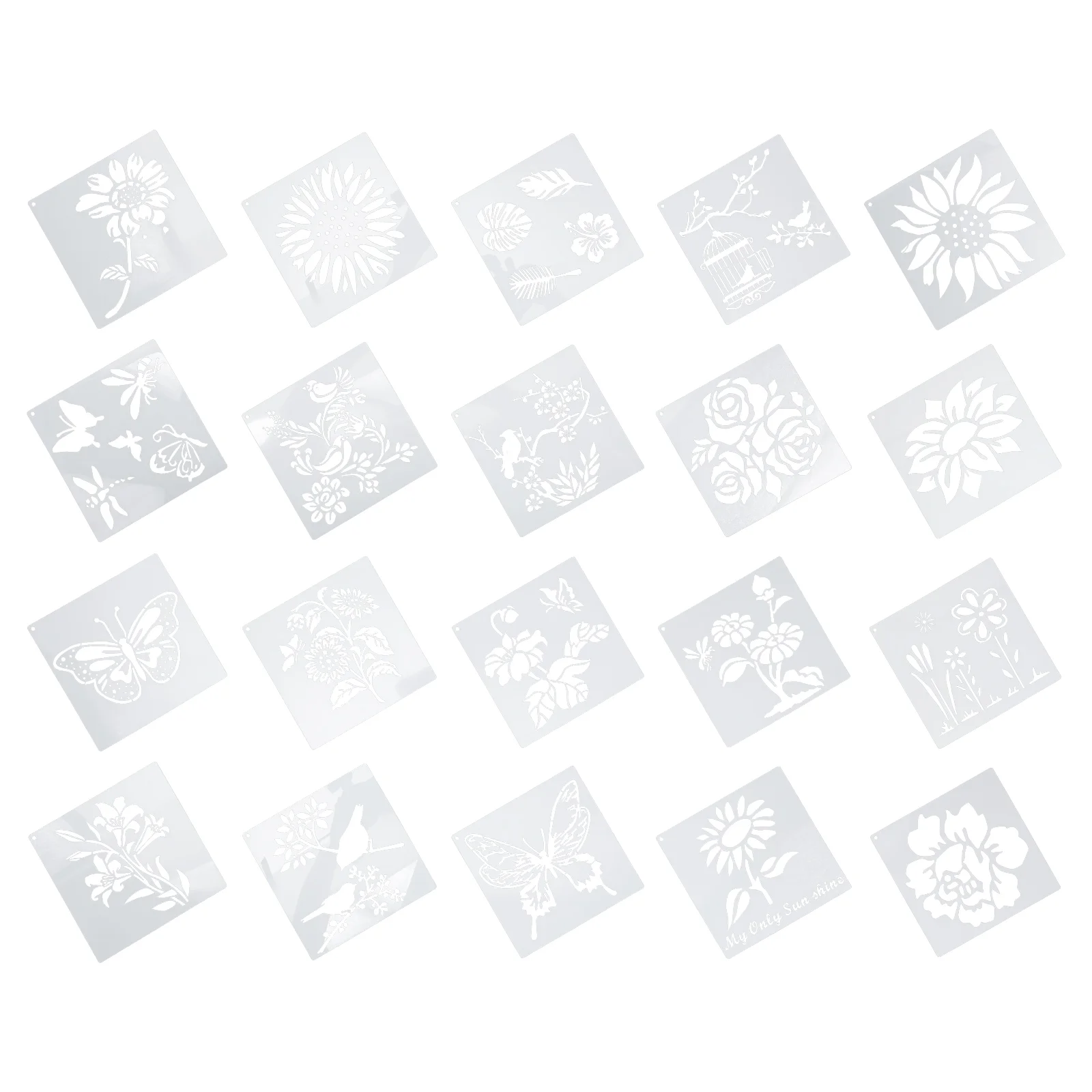 20 шт. шаблон для рисования и гравировки шаблоны распыления трафареты с цветами