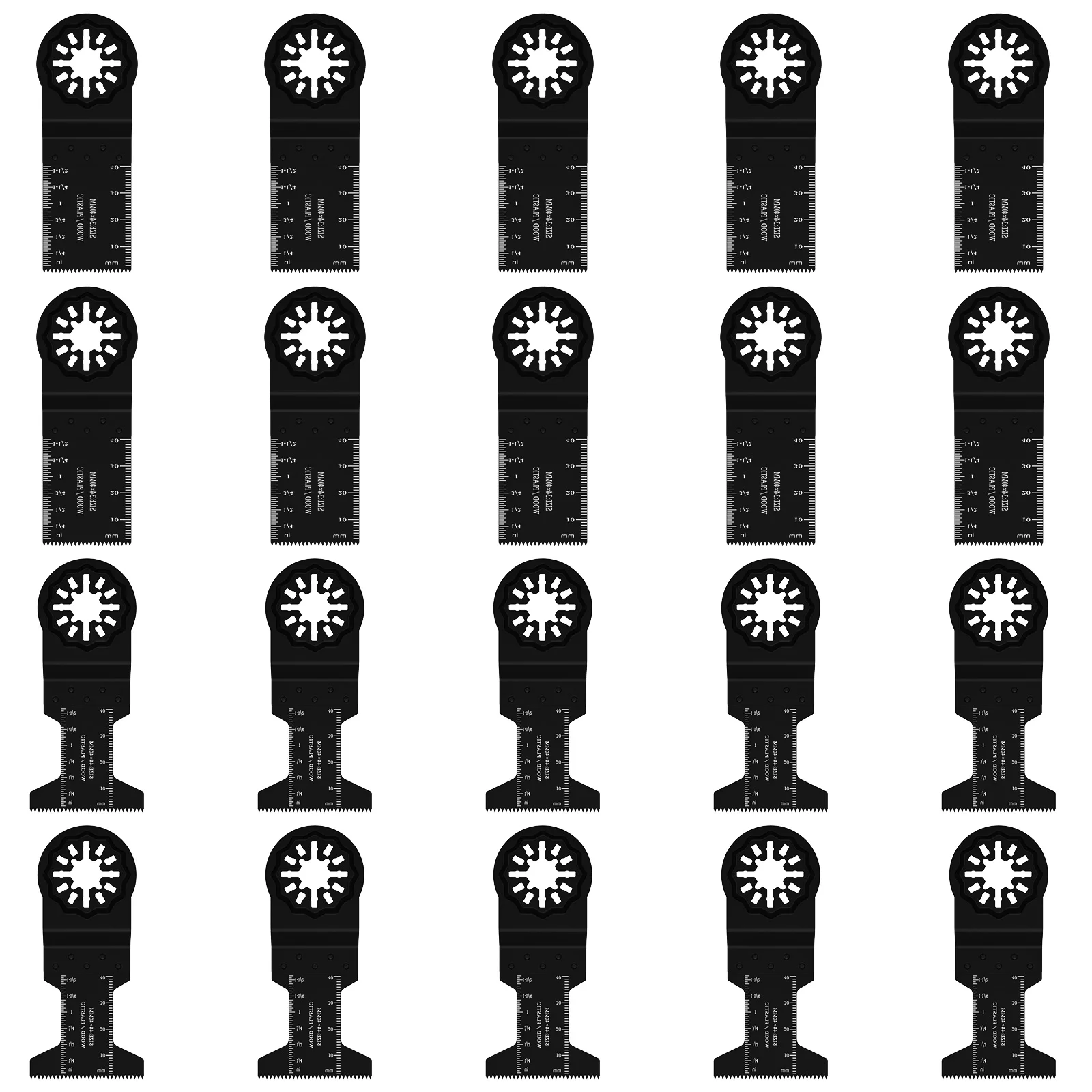 

20Pcs Oscillating Saw Blades 34/44MM High Carbon Steel Wear-Resistant Multitool Blades Sharp Fast and Precise Cutting Saw Blades