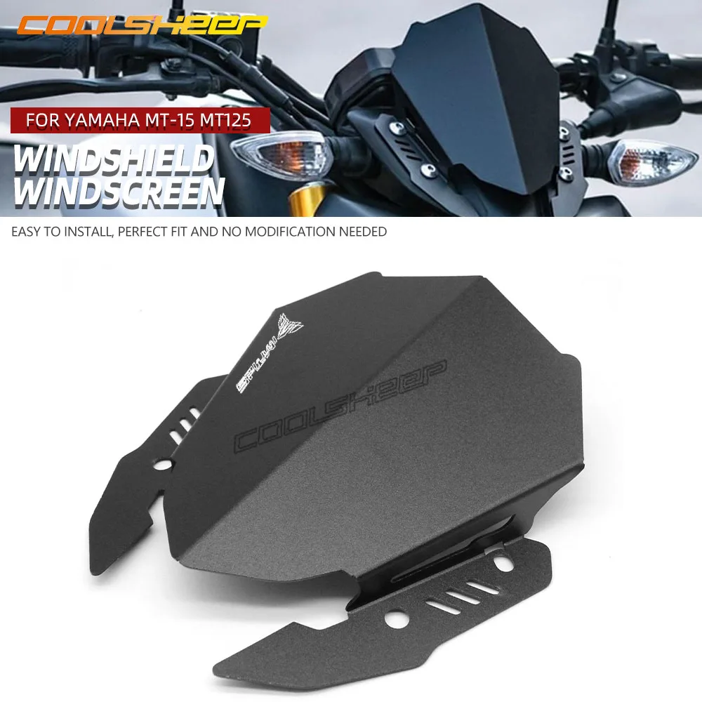 

For YAMAHA MT-15 2017-2022 MT125 2019-2022 Motorcycle Accessories Front Windshield Visor WindScreen Screen Deflector Kit 2018