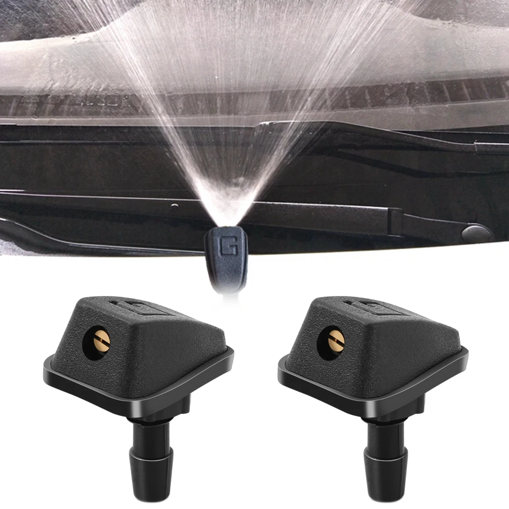 

2 Pcs/Set Car Universal Friont Windshield Wiper Nozzle Jet Sprayer Kits Sprinkler Water Fan Spout Cover Washer Outlet Adjustment